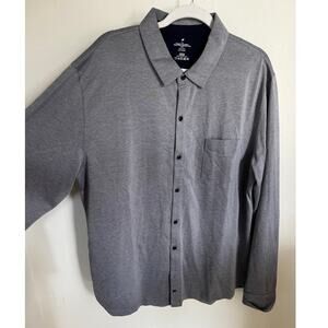 Fabletics Dash Men's Button Up Shirt Blue Size XXL Dress Shirt Athleisure 2XL‎